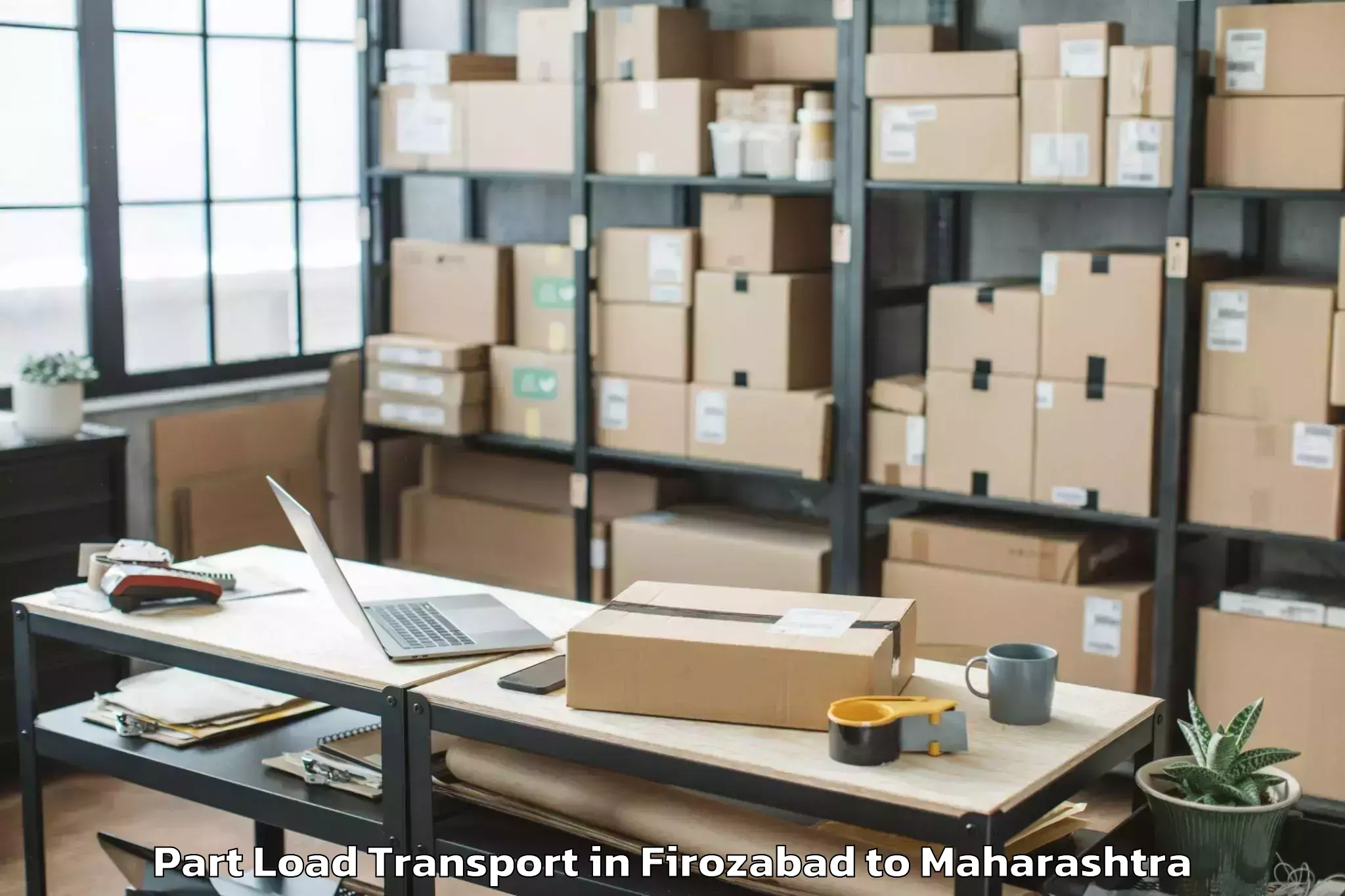 Book Firozabad to Pombhurna Part Load Transport Online